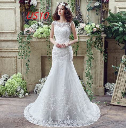 Buycenter Lace Mermaid Wedding Dress - Sexy Trailing Design for Brides - Buy Center