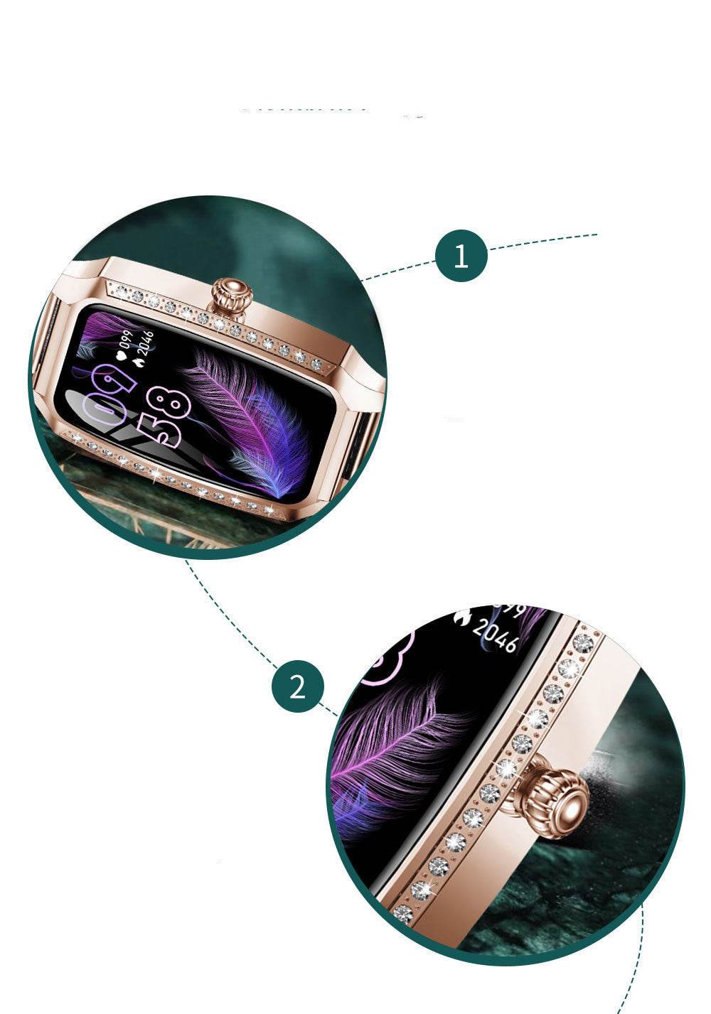 Women's Sports Watch - Heart Rate & Blood Pressure Monitor with Music Control - Buy Center