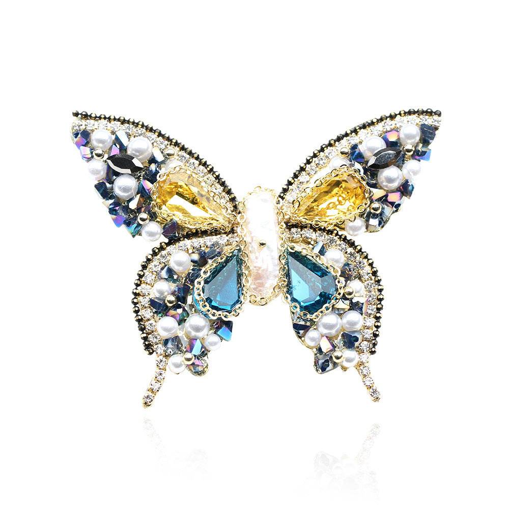 Elegant Handmade DIY Sticky Beads Butterfly Brooch for Stylish Women - Buy Center
