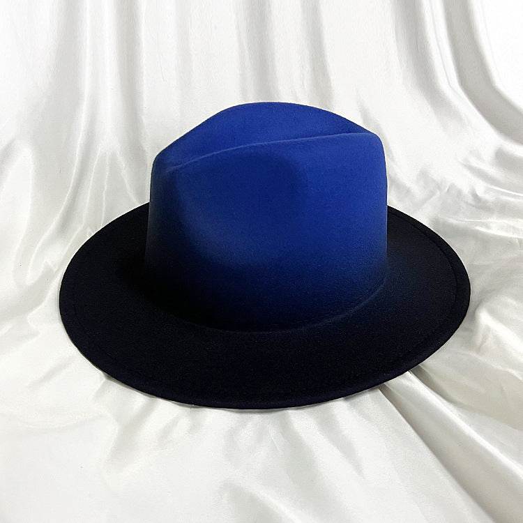 Buycenter Gradient Color Flat Brim Jazz Top Hat - Stylish Conical Design - Buy Center