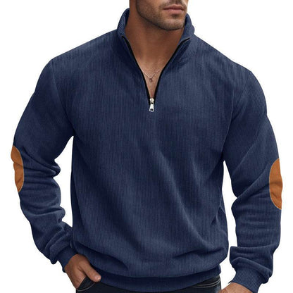 Buycenter Men's Embroidered Corduroy Pullover - Stylish & Loose Fit - Buy Center