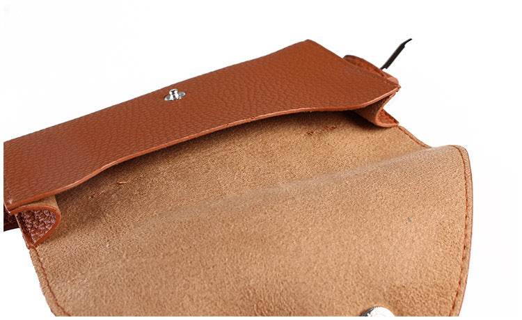 Litchi Pattern Mobile Phone Waist Bag - Stylish Imitation Leather Belt Bag - Buy Center