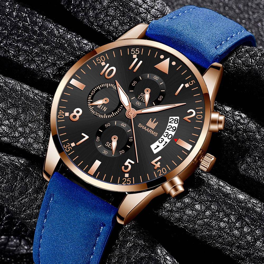 BuyCenter Men's Casual Quartz Watch - Stylish Rose Gold & Imitation Leather - Buy Center