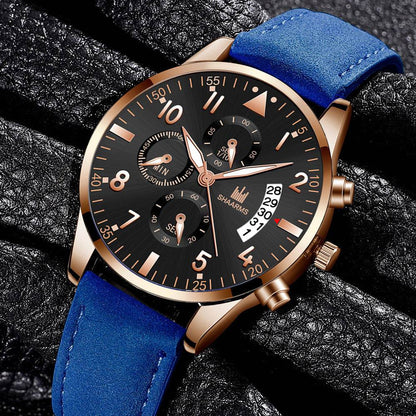 BuyCenter Men's Casual Quartz Watch - Stylish Rose Gold & Imitation Leather - Buy Center