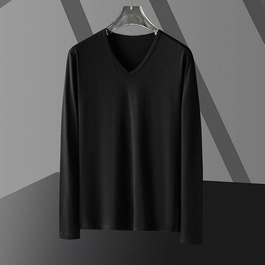 Men's Slim Fit Long Sleeve Modal Top - Stylish Autumn Essentials - Buy Center