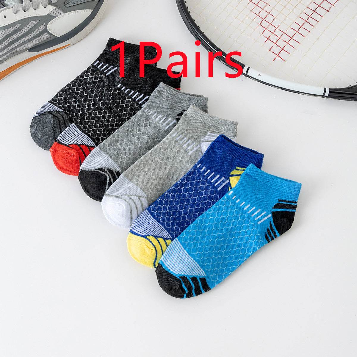Breathable Men's Sports Socks - Non-Slip Running & Stylish Colors - Buy Center