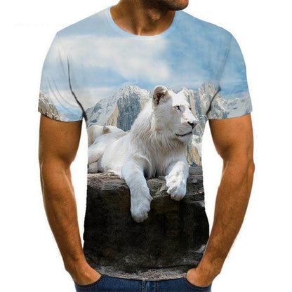 Men's 3D Animal Print T-Shirt - Casual Short Sleeve Fashion 2025 - Buy Center