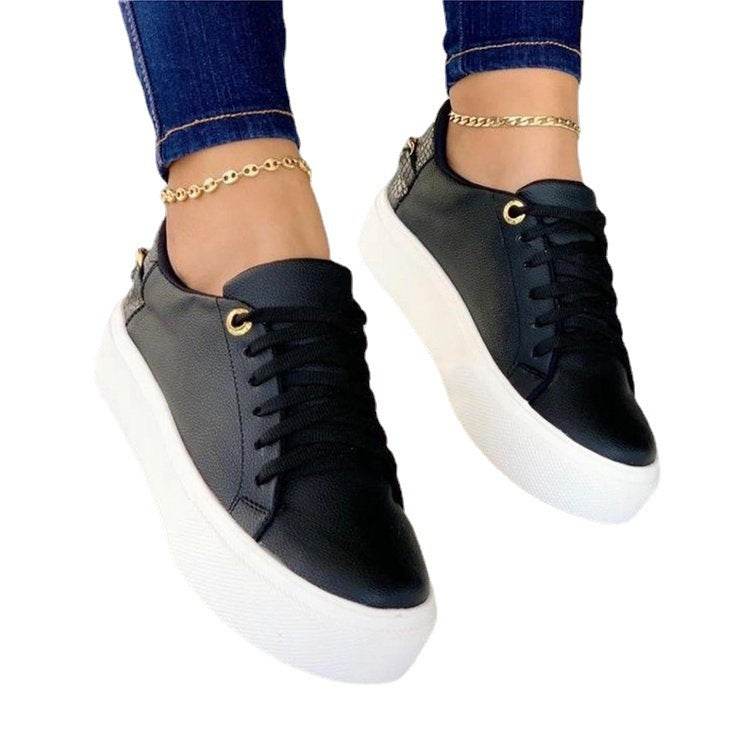 Women's Casual White Sneakers - Trendy Vulcanize Low Top Shoes 2025 - Buy Center