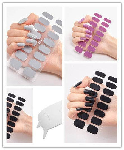 Waterproof Letter Color Nail Stickers - Long Lasting Stylish Designs - Buy Center
