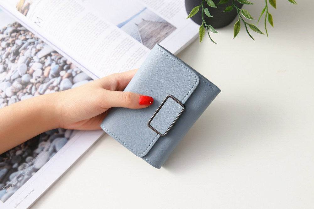 Women's Simple Plaid Wallet - Stylish PU Leather in Vibrant Colors - Buy Center