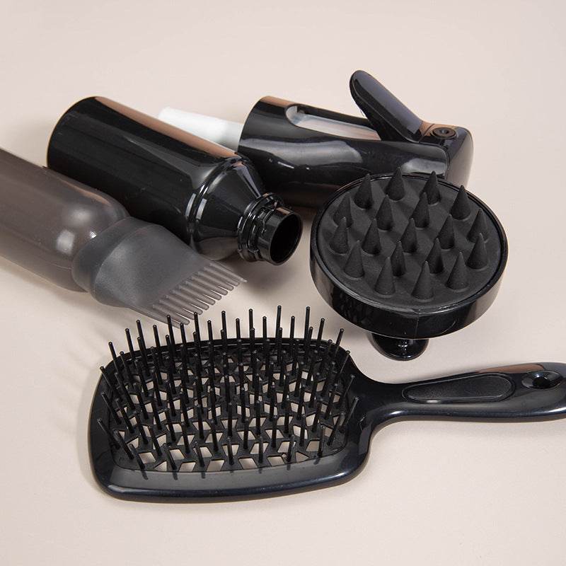 High Pressure Spray Bottle & Silicone Shampoo Brush Set - Hair Care Essentials - Buy Center