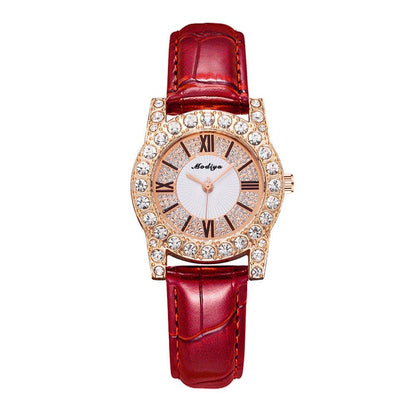 Women's Korean-Style Quartz Watch - Diamond Roman Scale Design 2025 - Buy Center
