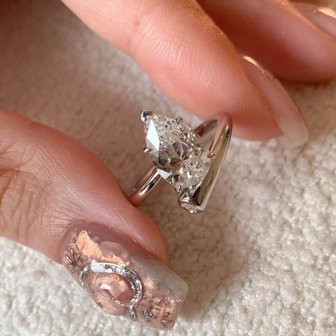 High-Grade Retro Copper Open Ring - Stylish Drop-Shaped Design for Women - Buy Center