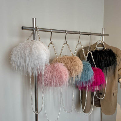 Buycenter Sweet Girl Plush Backpack - Portable Crossbody in Rose Red & More - Buy Center