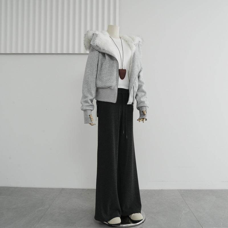 Hooded Fur Collar Plush Cotton Coat - Stylish & Comfortable Outerwear 2025 - Buy Center