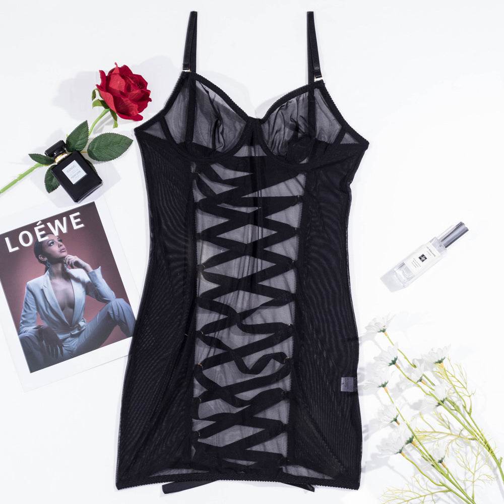 Buycenter Steel Ring Mesh Camisole - Backless Body-Shaping Bodysuit - Buy Center