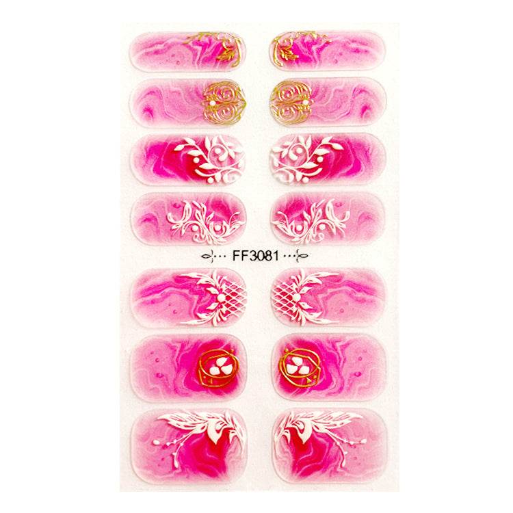 Amazon Fashion 3D Embossed Nail Stickers - Elegant Crystal Design 2025 - Buy Center