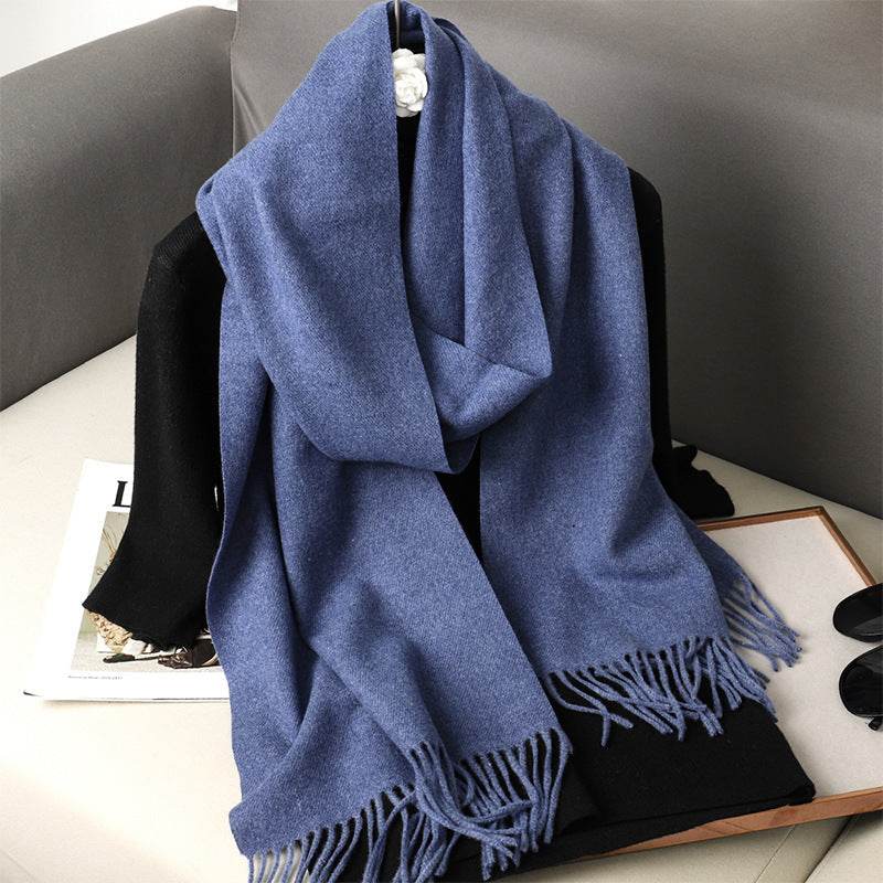 Solid Color Cashmere-like Scarf for Women - Warm, Quick-Drying Shawl - Buy Center