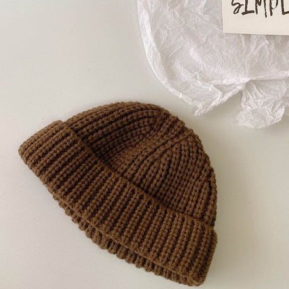 Korean Style Children's Wool Knit Hat - Cute Slipover for Ages 1-7 - Buy Center