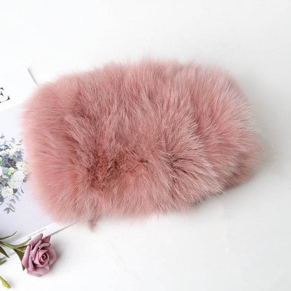 Buycenter Women's Fox Fur Chain Crossbody Bag - Warm & Stylish Evening Bag - Buy Center