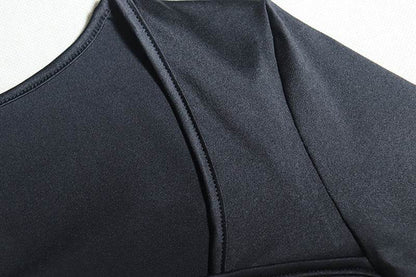 Buycenter Wrapped Chest Jumpsuit - Long Sleeve Navel Skirt for Women - Buy Center