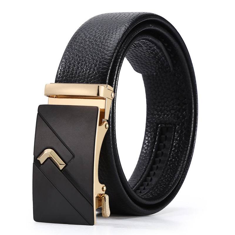 Men's Automatic Leather Buckle Belt - Premium Stylish Business Accessory - Buy Center