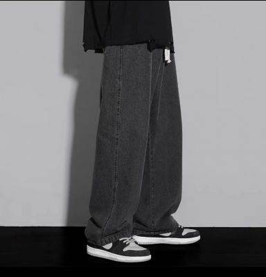 Men's Loose Wide Leg Straight Jeans - Cotton Casual Denim Pants - Buy Center