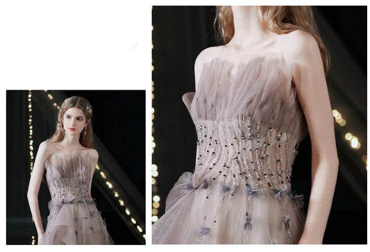 Buycenter Slim Smoke Purple Engagement Dress - Perfect for Annual Meetings - Buy Center