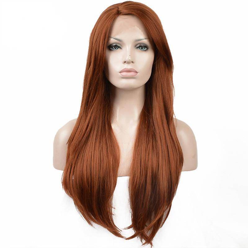 Synthetic Front Lace Long Curly Wig - Natural Look for Cosplay & Style - Buy Center