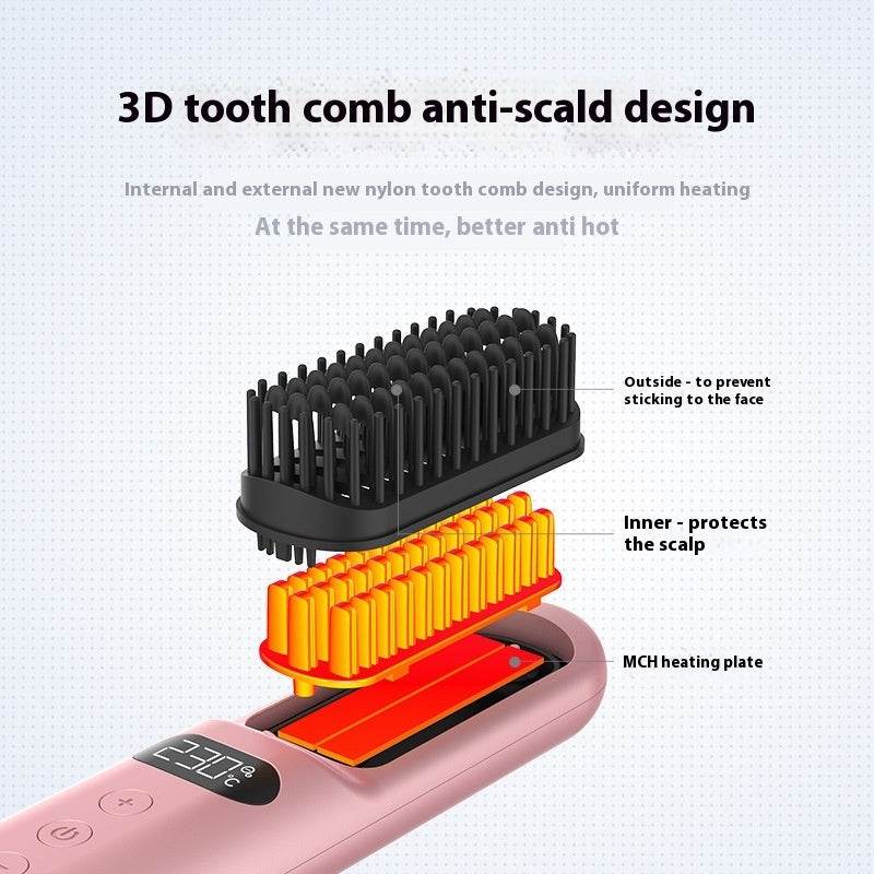 Portable Anion Straightening Comb - Wireless, Compact, Perfect for Style - Buy Center