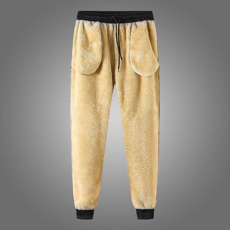 Plus Velvet Men's Casual Pajama Set - Stylish Lamb Velvet Comfort - Buy Center