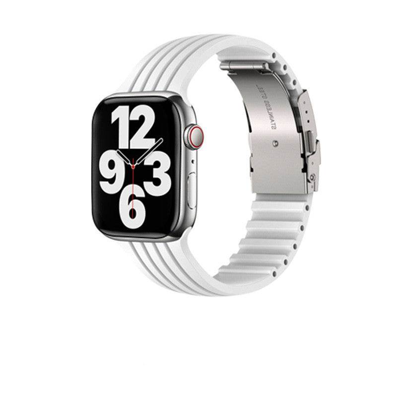 Buycenter Silicone Stripe iWatch Strap - Stylish & Comfortable for Men/Women - Buy Center