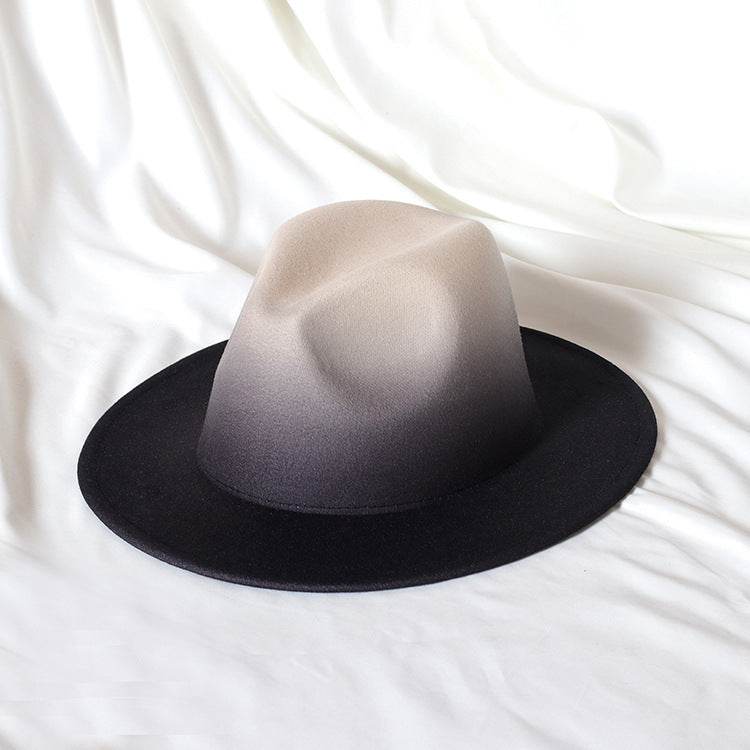 Buycenter Gradient Color Flat Brim Jazz Top Hat - Stylish Conical Design - Buy Center