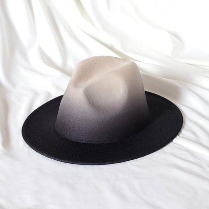Buycenter Gradient Color Flat Brim Jazz Top Hat - Stylish Conical Design - Buy Center