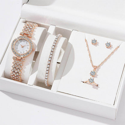 Elegant Women's Alloy Quartz Watch Set - Includes Jewelry: Watch & Accessories - Buy Center
