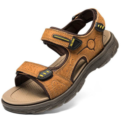 Men's Leather Sandals - Premium Summer Beach Shoes for Outdoor Leisure - Buy Center