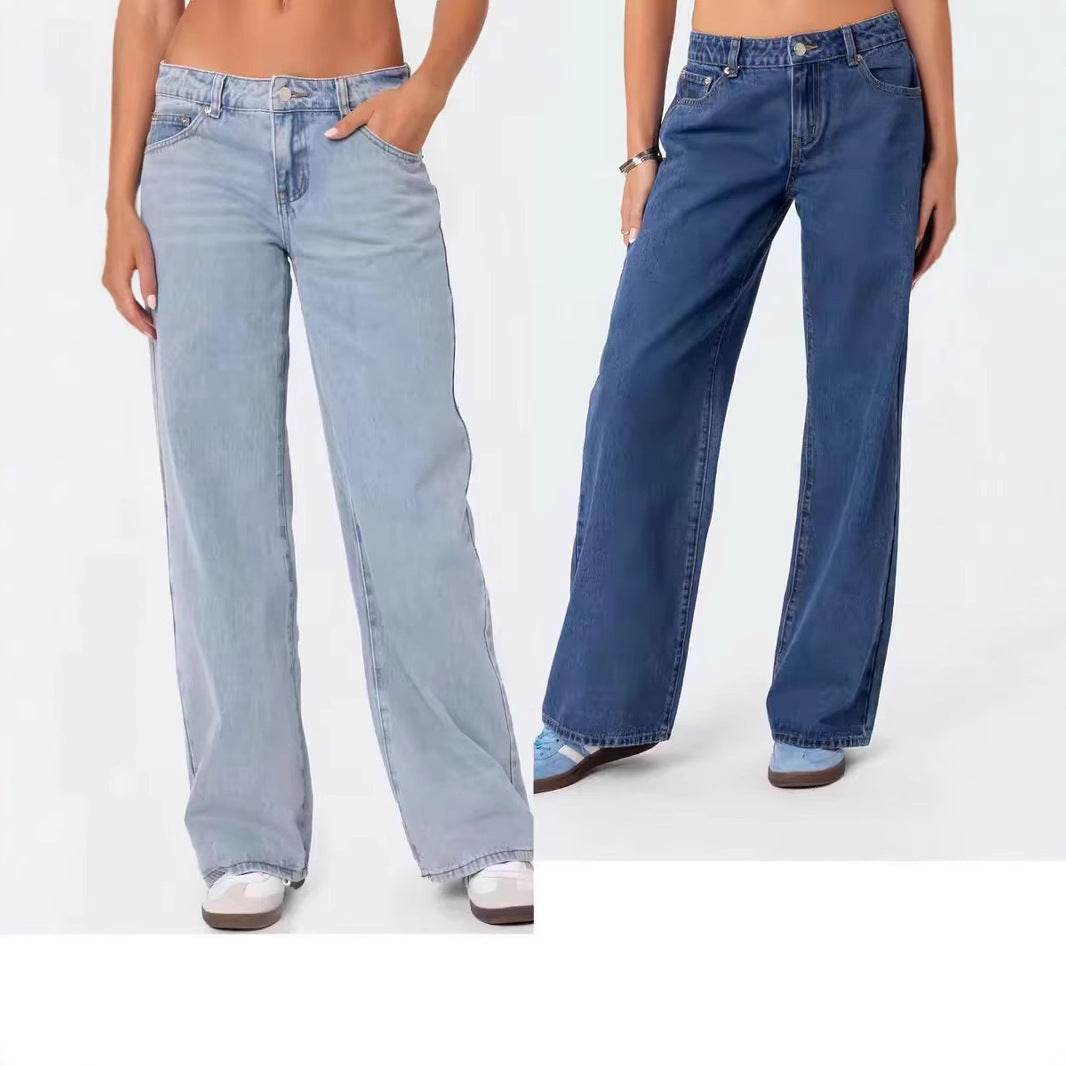 Stylish Low Waist Wide Leg Jeans - Modern Women's Fashion 2025 - Buy Center