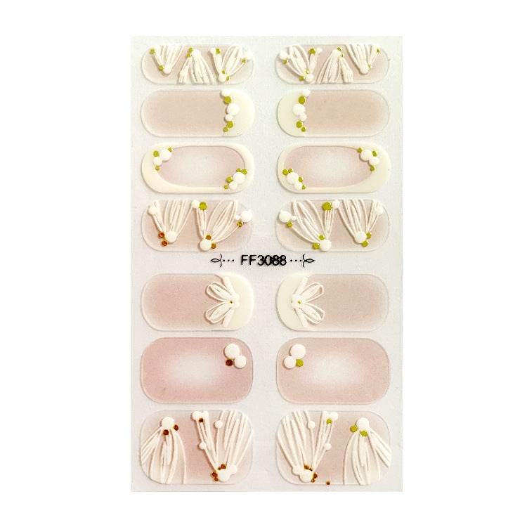 Amazon Fashion 3D Embossed Nail Stickers - Elegant Crystal Design 2025 - Buy Center