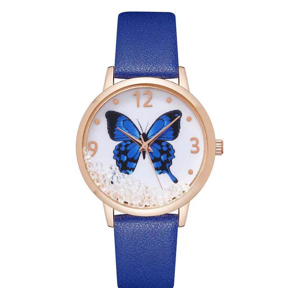 Women's Rhinestone Butterfly Quartz Watch – Stylish Casual Dress Timepiece - Buy Center