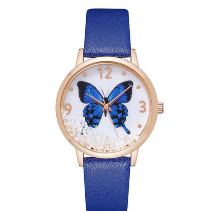 Women's Rhinestone Butterfly Quartz Watch – Stylish Casual Dress Timepiece - Buy Center
