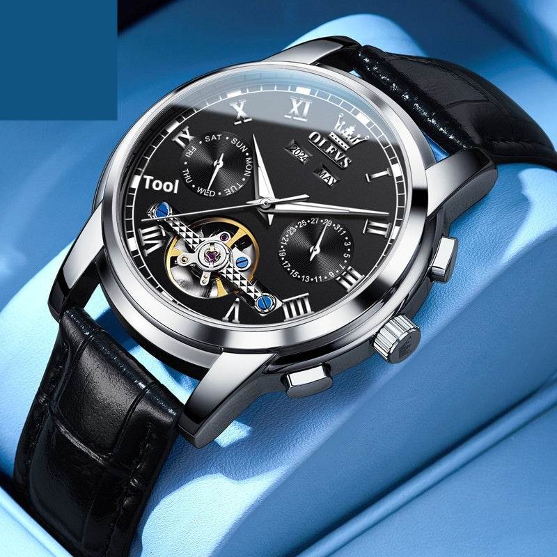 Buycenter Waterproof Multifunctional Mechanical Watch - Luminous Design for Men - Buy Center