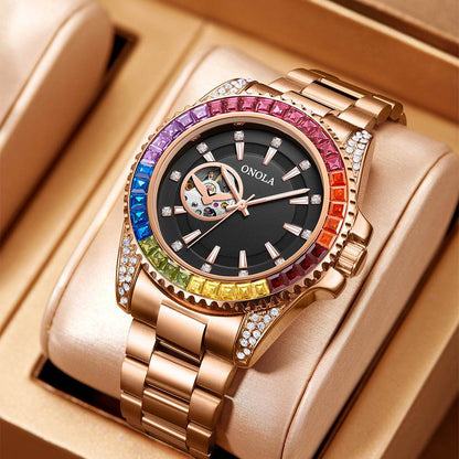 Buy Center Men's Automatic Mechanical Watch - Solid Steel Belt, 30m Waterproof - Buy Center