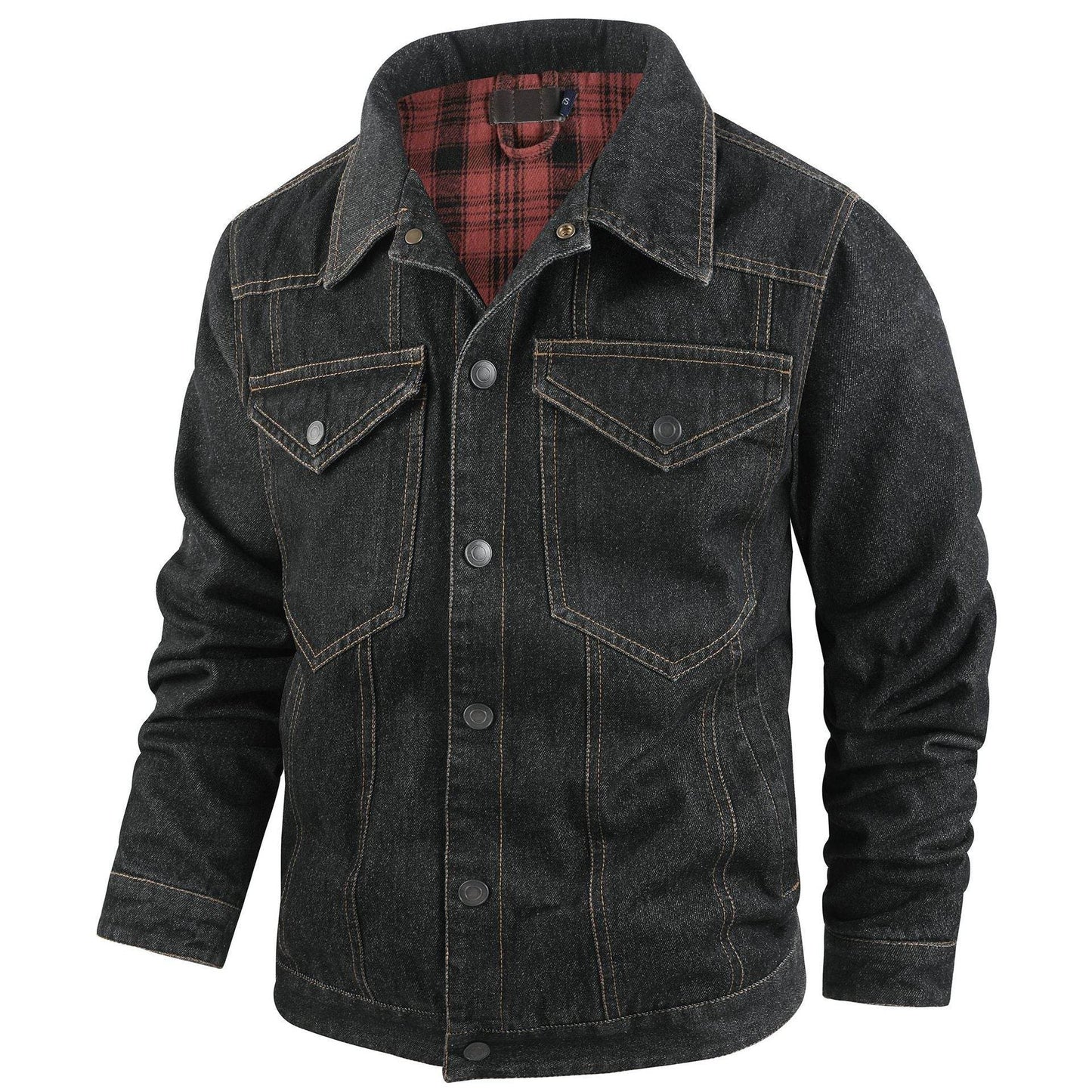 Buycenter Plus Size Casual Jacket - Stylish Cotton Denim Blazer for Men - Buy Center