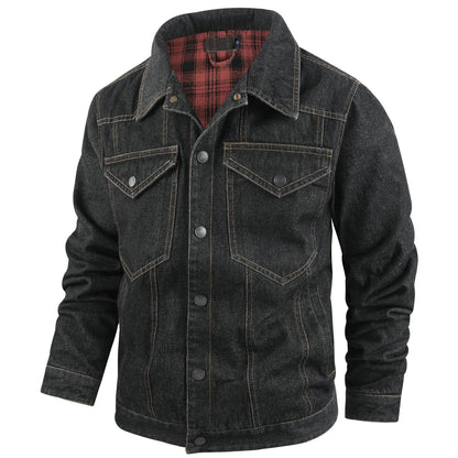Buycenter Plus Size Casual Jacket - Stylish Cotton Denim Blazer for Men - Buy Center