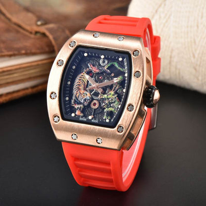 Buy Center Dragon Tiger Quartz Watch - Stylish Alloy Male Timepiece - Buy Center