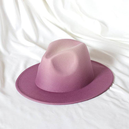 Buycenter Gradient Color Flat Brim Jazz Top Hat - Stylish Conical Design - Buy Center