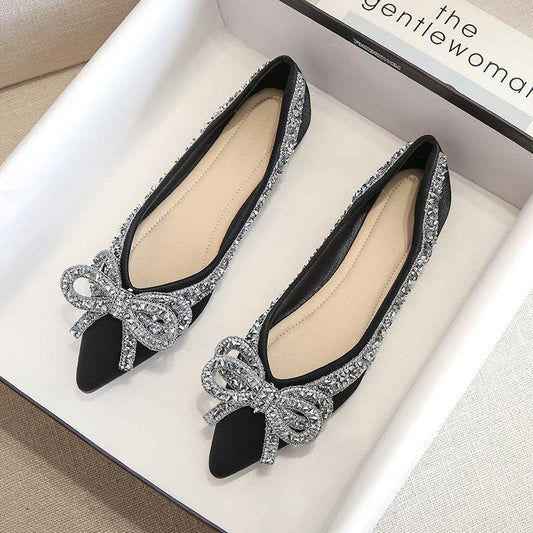 Elegant Flat Diamond Shoes for Women - Versatile Style for Any Occasion - Buy Center