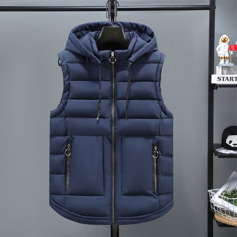 Men's Autumn Winter Cotton Padded Vest - Casual Cardigan for Youth - Buy Center