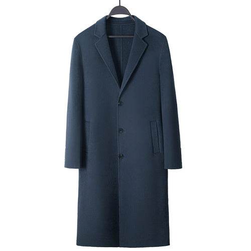 Buycenter Men's Stylish Cashmere Coat - Warm Lapel Trench for All Sizes - Buy Center