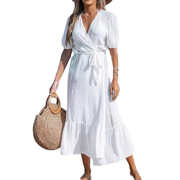 Elegant Tencel Slub Cotton Long Cardigan - Ruffled Kimono Blouse 2025 - Buy Center